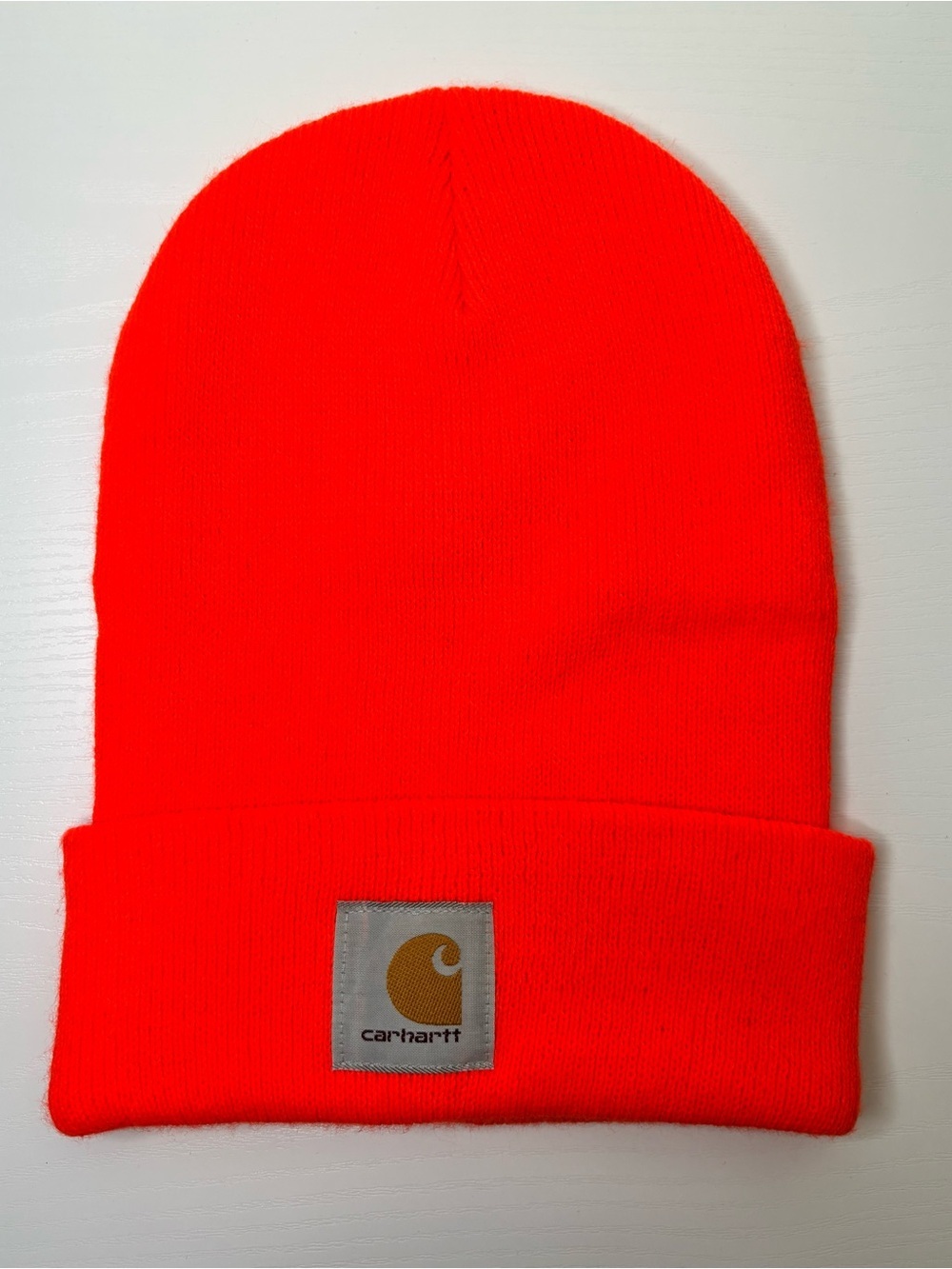 Carhartt Bright Orange Knit Beanie